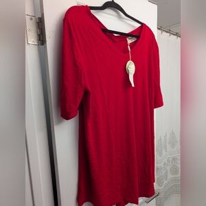 BAMBOO Vivid Red Short Sleeve Tee